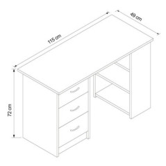 Lokken bureau effet bois