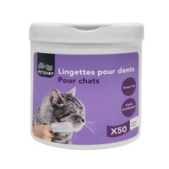 Lingettes nettoyantes dents chat