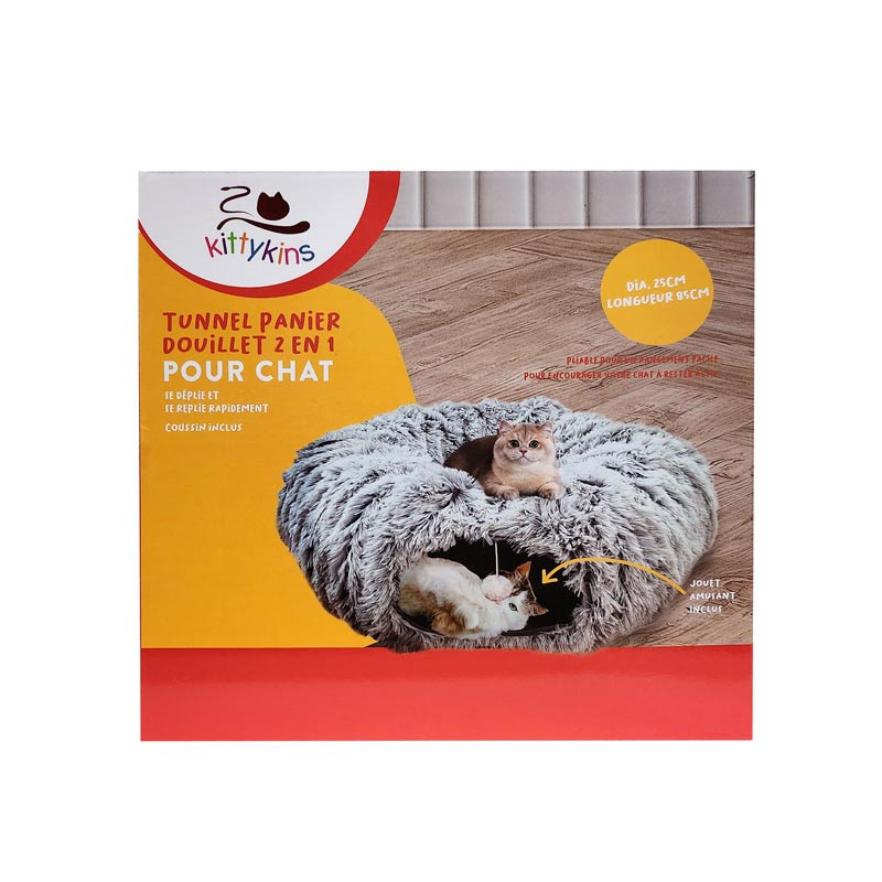 Panier & tunnel de jeu pour chat