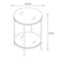 Table d appoint 2 niv decor marb