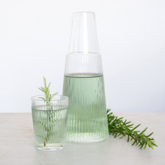 Carafe et bouchon en verre 0.85l