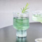 Set de 4 verres strie bas fleurs