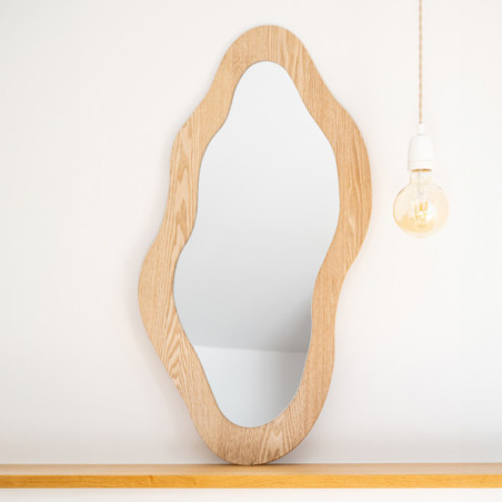 Miroir bois organique