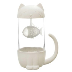 Mug infuseur poisson chat 12cm