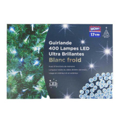 Guirlande 400 led blanc froid