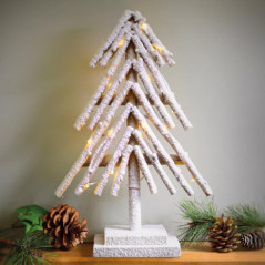 Sapin enneige 40cm lumineux