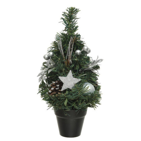 Mini sapin argent avec deco de n