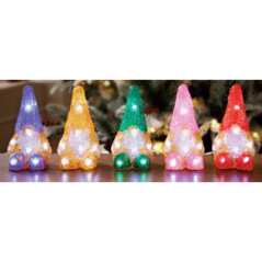 Lot de 5 gnomes en led