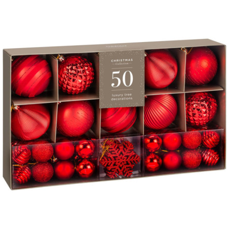 Pack 50 boules rouge