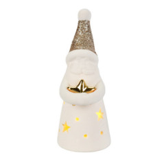 Pere noel avec etoile doree led