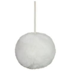 Boule en pom pom blanc