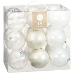 Pack de 18 boules nacrees