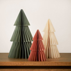 Lot de 3 sapins en papier