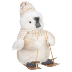 Pingouins en peluche avec skis