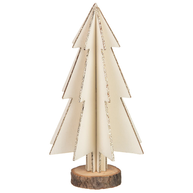 Sapin en bois h22cm 3 asst