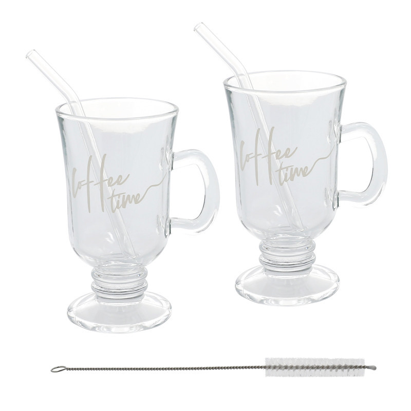 Set de deux verre a latte