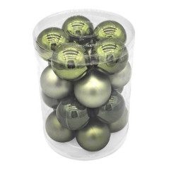 Pack de 20 boules 60mm vert