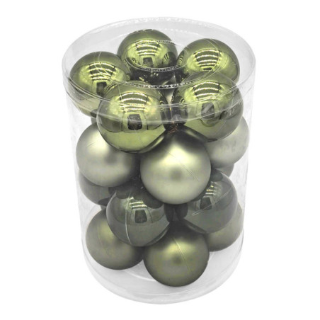 Pack de 20 boules 60mm vert