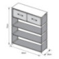 Meuble d appoint tiroirs+etagere