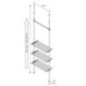 Etagere/portant telescopique