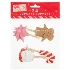 Pics deco cupcake noel x24