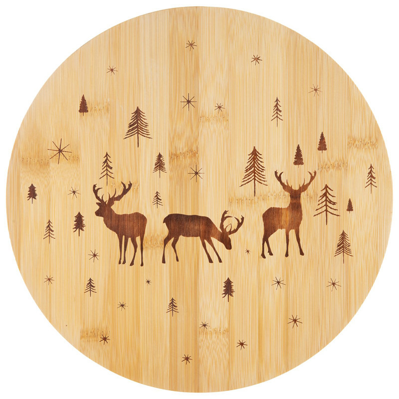 Planche ronde en bois noel