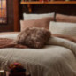 Parure cotelee 240x220cm  creme