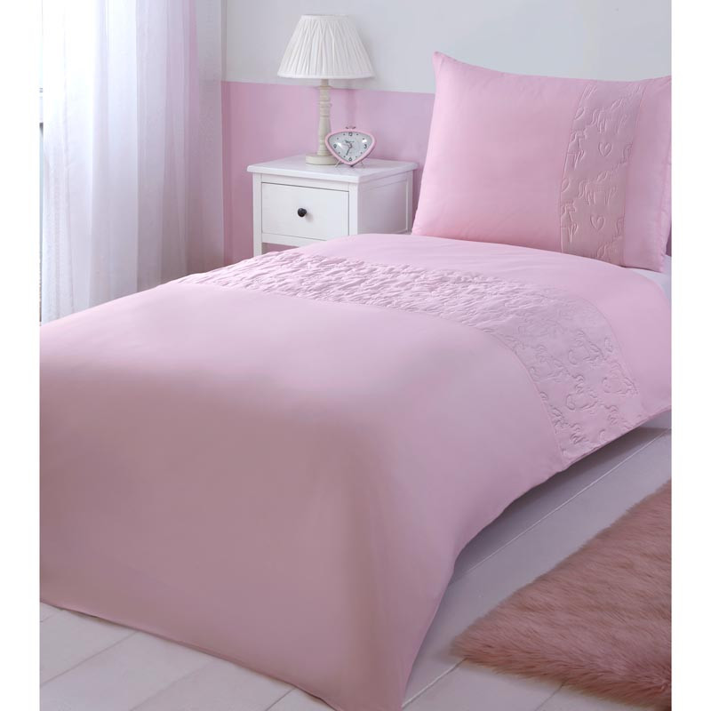 Parure licorne 140x200cm  rose
