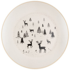 Assiette plate cerf nordic noel