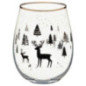 Verre cerf nordic noel