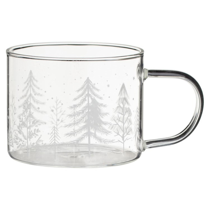 Mug transparent foret nordic