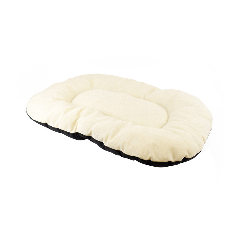 Coussin chien beige et noir