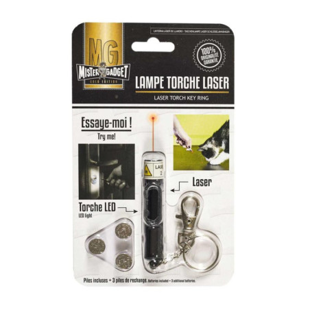 Porte cles lampe torche + laser