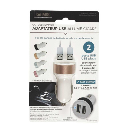 Chargeur double usb 3a
