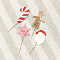 Pics deco cupcake noel x24