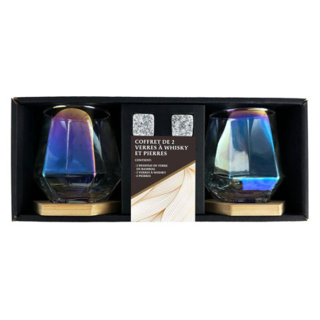 Coffret de deux verres a whisky