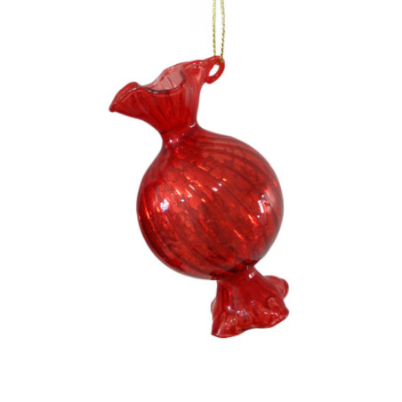 Boule de noel bonbon en verre 2