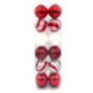 Pack de 12 boules 10cm rouge can