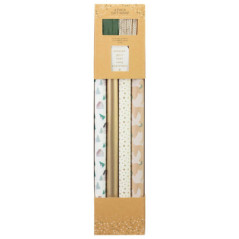 Lot de 4 rouleaux papier cadeaux