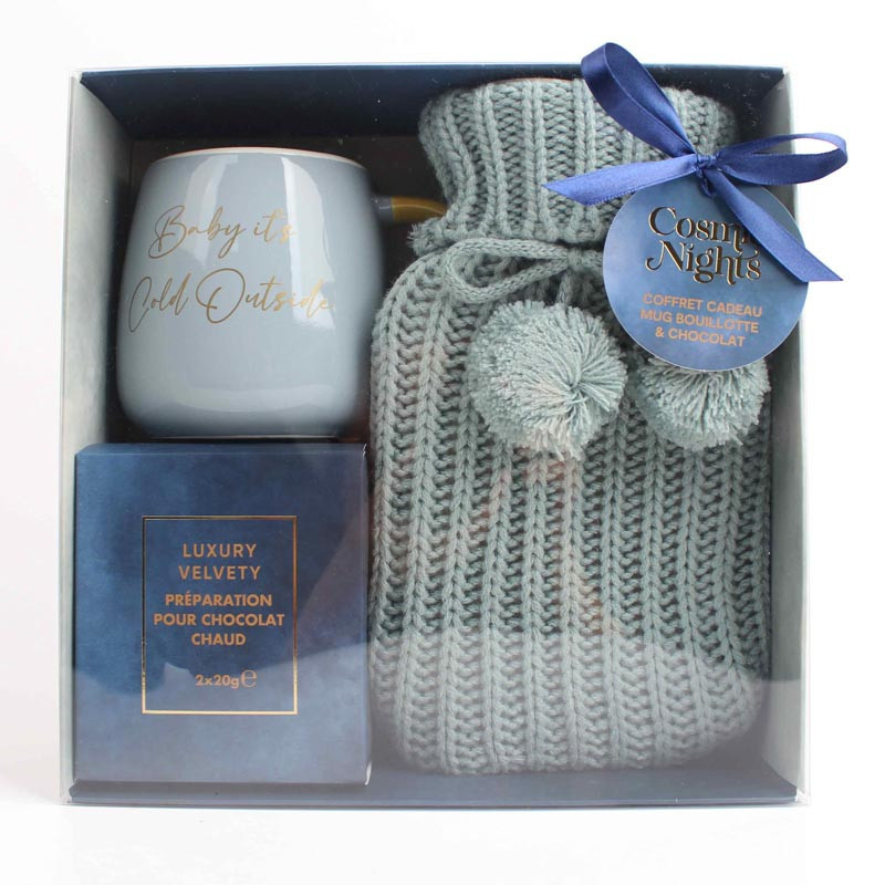 Coffret mug bouillotte et chocol