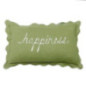 Coussin brode happiness 50x30cm