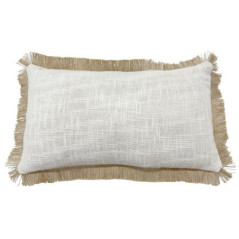 Coussin bord frange 50x30cm