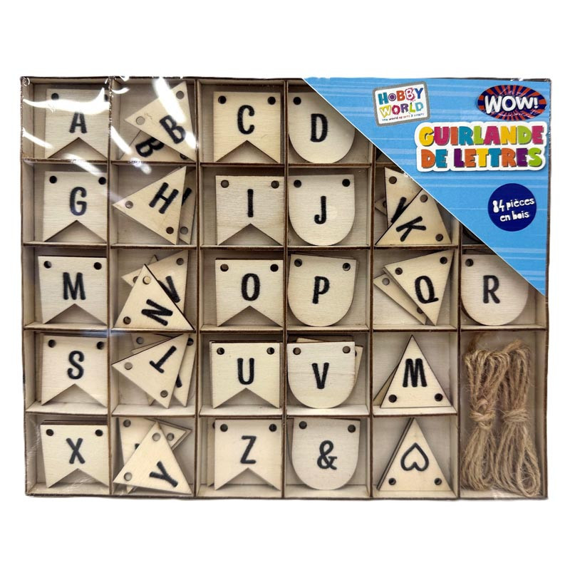 Boite guirlande alphabet 84pcs