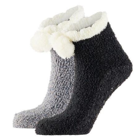 Chaussettes x2 dbl sherpa pompom