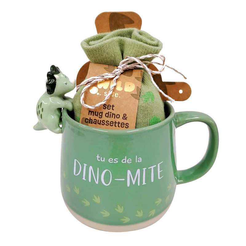 Set mug dino et chaussettes doud