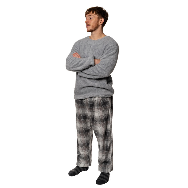 Pyjama homme fleece ht uni gr ba