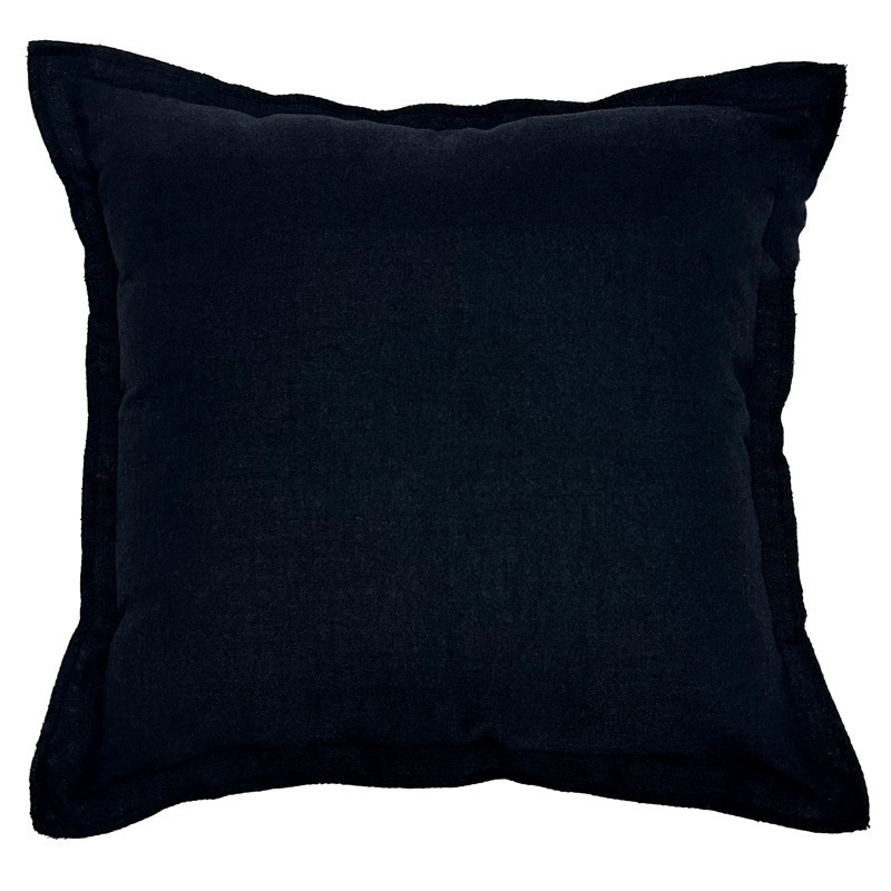 Coussin uni 38x38cm noir