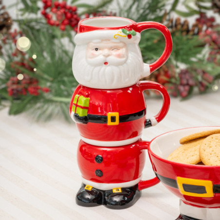 Set de 3 tasses pere noel