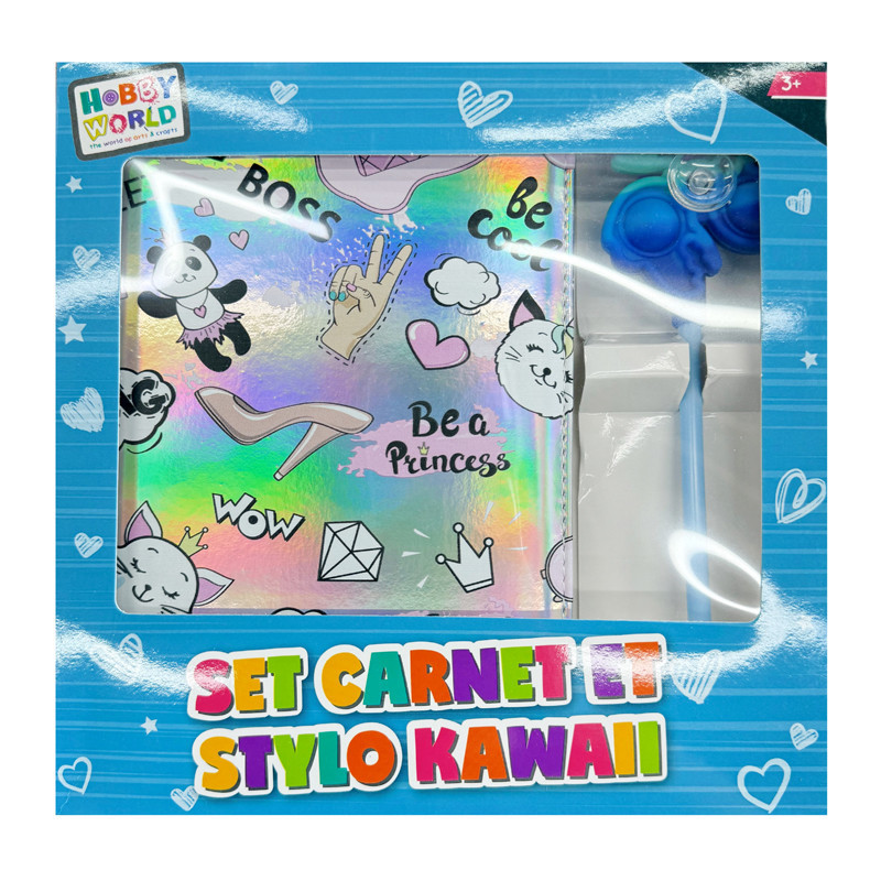 Set carnet et stylo kawaii