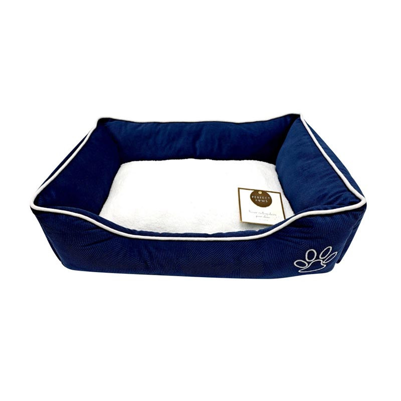 Panier pour chien bleu & blanc